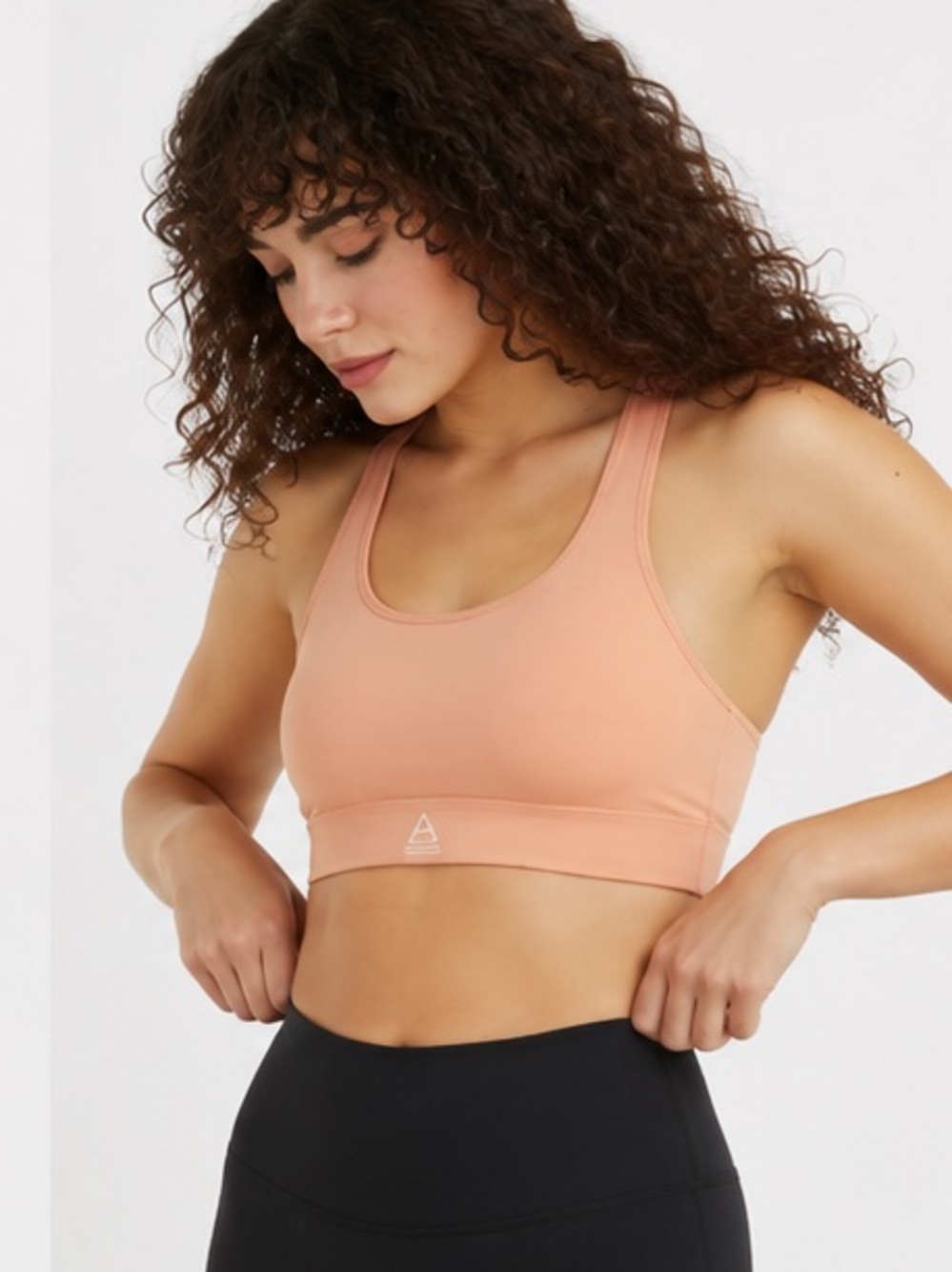 Reebok Peach Sports Bra - Women's Medium Support
